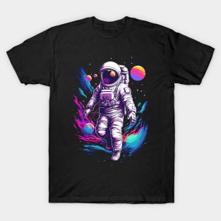 Astronaut in Vibrance Color T-Shirt